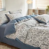 Autumn and winter collection, Class A washed cotton and linen four-piece set, double-layer yarn all-cotton three-piece set, pure cotton bed sheets, duvet covers and bedding details Picture